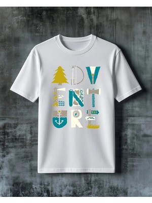 Comvicho Adventure Outdoor Baskılı Oversize Tişört