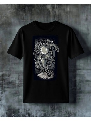Comvicho Astronot Uzay 17 Baskılı Oversize Tişört