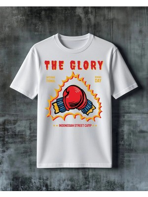 Comvicho The Glory Boks Eldiveni Baskılı Oversize Tişört