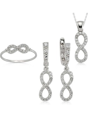 DMR Elegance Gümüş Sonsuzluk Bayan Set