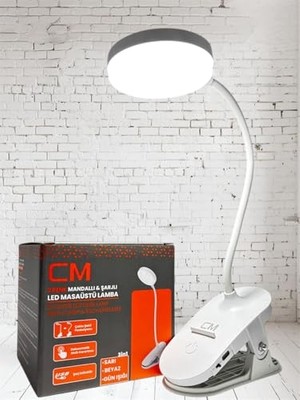 Esranın Dünyası cm 3 Işık Modlu LED Masa Lambası Mandallı, USB Şarjlı, Taşınabilir          [enerji Sınıfı B]