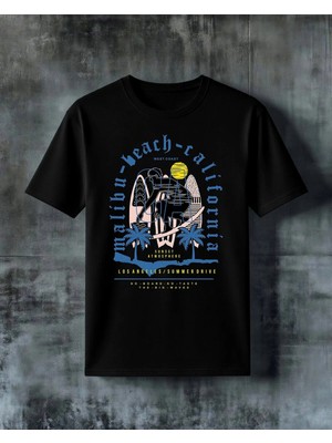Comvicho Beach Ride Westcoast Baskılı Oversize Tişört
