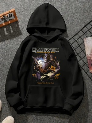 Comvicho Halloween Curse Baskılı Unisex Sweatshirt