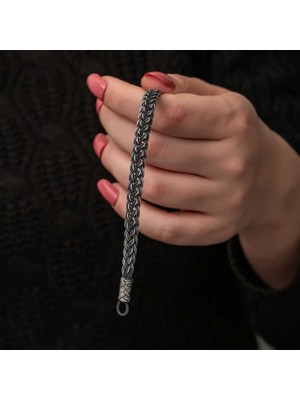 DMR Elegance Gümüş Kazaziye Örgü Bileklik