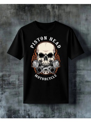 Comvicho Kuru Kafa Pistons Baskılı Oversize Tişört