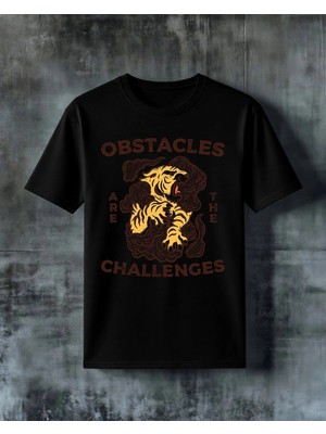 Comvicho Obstacles Tiger Baskılı Oversize Tişört