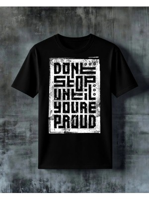 Comvicho One Shot One Life Motivasyon Baskılı Oversize Tişört