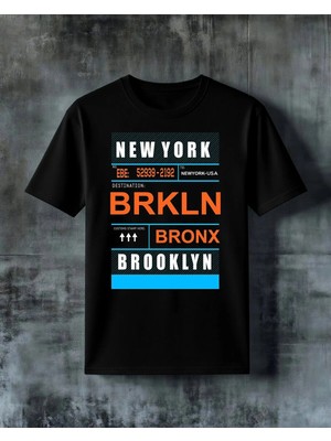 Comvicho Brkln Bronx Baskılı Oversize Tişört