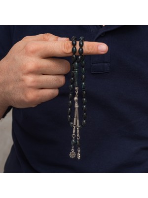 DMR Elegance Metal Püsküllü Sıkma Kehribar Tesbih
