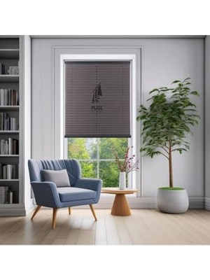Esranın Dünyası Plise Dekor Antrasit Gri Plise Perde (Yapıştırmalı) (65G x 200Y Cm)