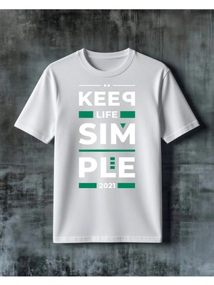 Comvicho Geometrik Yesil Soyut Baskılı Oversize Tişört