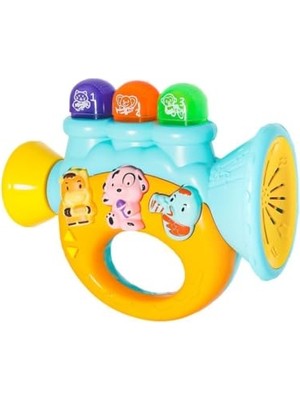 Esranın Dünyası JLG-855-38A Işıklı ve Müzikli Trompet Bebek -Vrd