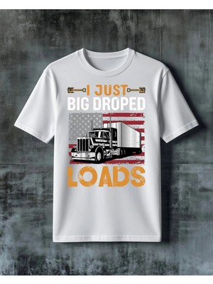 Comvicho Just Big Dropped Kamyon Loads Baskılı Oversize Tişört