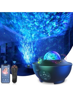 Esranın Dünyası Galaksi LED Projektör, Zamanlayıcı/uzaktan Kumandalı, Çocuklar Için Bluetooth Hoparlörlü