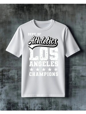 Comvicho Athletics Los Angeles Baskılı Oversize Tişört