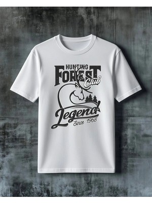 Comvicho Hunting Forest Legend Baskılı Oversize Tişört
