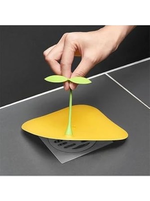 Esranın Dünyası Tineke Gider Kötü Koku Önleyici Palmiye Lavabo Gider Kapatıcı Banyo Küvet Süzgeç Kapatma Sarı Renk