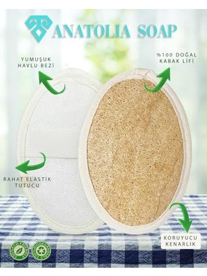 Esranın Dünyası Anatolia Soap 1978 Yüz Vücud Kabak Lifi Doğal Lifler Peeling Temizleyici Arındırıcı. 1 Adet.