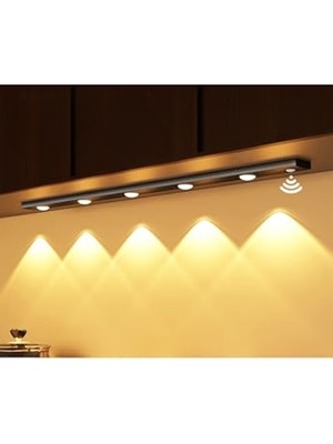 Esranın Dünyası Hareket Sensörlü Slim LED Kabin Armatürü Dekoratif Dim Edilebilir USB Şarjlı Aydınlatma (Siyah, 20 Cm)          [enerji Sınıfı A]