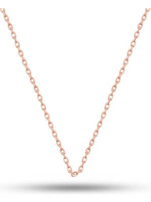 DMR Elegance Gümüş Rose 0.30 Mikron 50 cm Forse Kadın Zincir