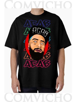 Comvicho Unisex Acab V1 Tasarım Baskılı Oversize Tişört
