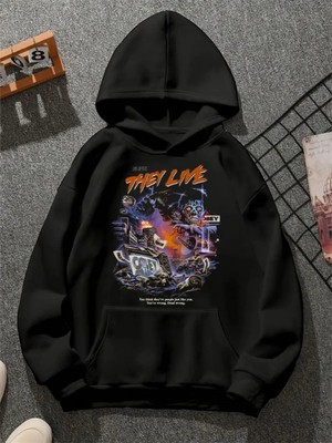 Comvicho They Live 2 Baskılı Unisex Sweatshirt