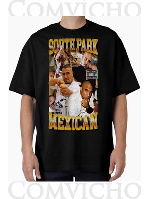 Comvicho Unisex Sauth Park V1 Tasarım Baskılı Oversize Tişört
