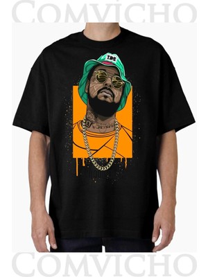 Comvicho Unisex School Boy Q V1 Tasarım Baskılı Oversize Tişört