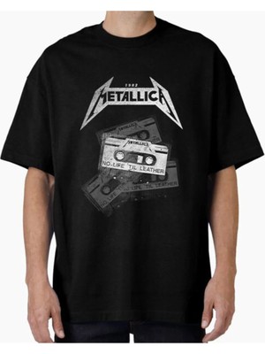 Comvicho Unisex METAL81 Tasarım Baskılı Oversize T-Shirt