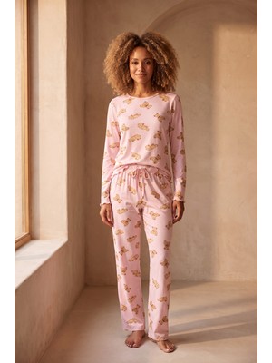 Katia & Bony Kadın Cute Edition Teddy Pijama Takımı Pembe