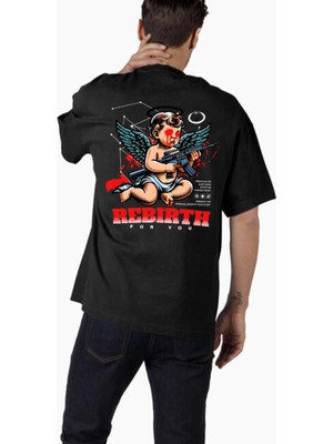 Comvicho Unisex STREETWEAR110 Tasarım Baskılı Oversize T-Shirt