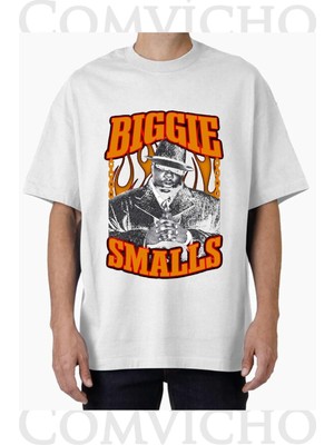 Comvicho Unisex Biggie V15 Tasarım Baskılı Oversize Tişört