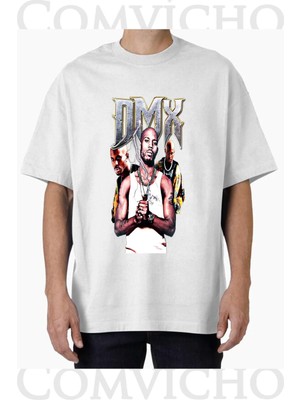 Comvicho Unisex Dmx V3 Tasarım Baskılı Oversize Tişört