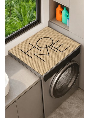 Valerine Life Çamaşır Kurutma Makinesi Üstü Düzenleyici Matı Sıvı Geçirmez Örtü   Hasır Home