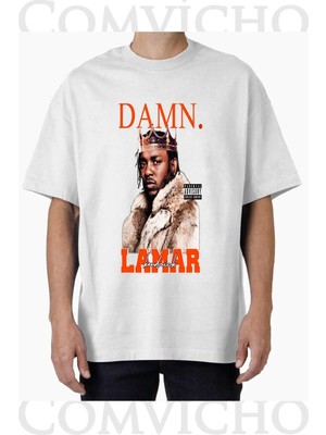 Comvicho Unisex Damn V1 Tasarım Baskılı Oversize Tişört