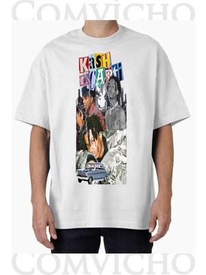 Comvicho Unisex Kash V1 Tasarım Baskılı Oversize Tişört