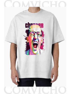 Comvicho Unisex Chester V1 Tasarım Baskılı Oversize Tişört