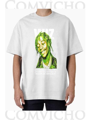 Comvicho Unisex Wız V1 Tasarım Baskılı Oversize Tişört