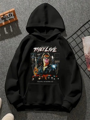 Comvicho They Live Baskılı Unisex Sweatshirt