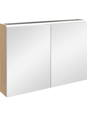 Vitra Core 80515 Ayna Dolabı, LED Aydınlatmalı, 100 Cm, Altın Meşe