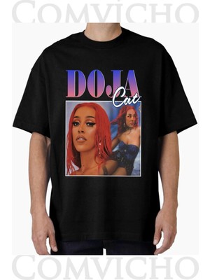 Comvicho Unisex Doja Cat V2 Tasarım Baskılı Oversize Tişört