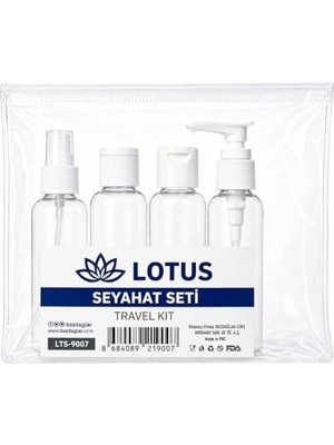 Esranın Dünyası Lotus Şeffaf Seyahat Seti, 4 Parça
