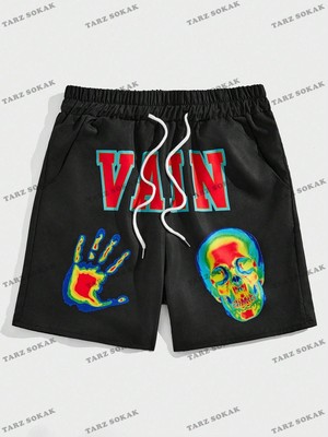 Tarzsokak Y2K Unisex Yaz Şort Bermuda Harajuka Anime Retro KOD-11550