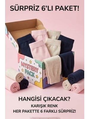 Bony Socks 6'lı Paket Sürpriz Bebek Tayt Çok Renkli