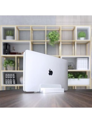 Esranın Dünyası Ergonomik Dikey Laptop Standı, Metal Tasarım, Alüminyum Gümüş