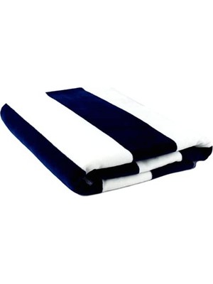 Esranın Dünyası Plaj Büyük Havlu Havuz Plaj Kabana Çizgili Tek Taraflı Havlu ve Tek Taraflı Kadife 81,28 cm x 177,8 cm Mavi Beyaz (1 Adet)