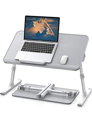 Esranın Dünyası Bix  AL30 Ayarlanabilir Laptop Standı Ergonomik Tasarım 17 Inç Uyumlu Taşınabilir Masa Gri
