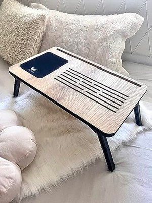 Esranın Dünyası Katlanır Laptop Sehpası, Telefon ve Tablet Bölmeli, Ergonomik Tasarım