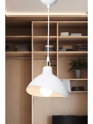 Esranın Dünyası Ag Lightdesign Beyaz Sarkıt Avize Yatak Odası Salon Mutfak Koridor Lamba 22 AGNM44