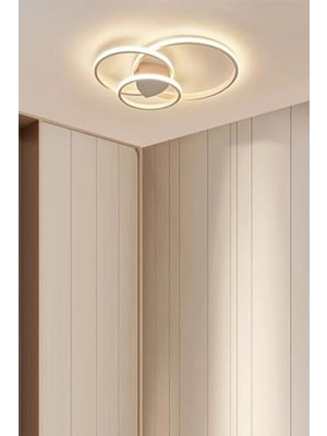 Esranın Dünyası Sole Modern Tasarım Salon - Mutfak - Hol Beyaz LED 3 Lü Avize (Beyaz)          [enerji Sınıfı A+]